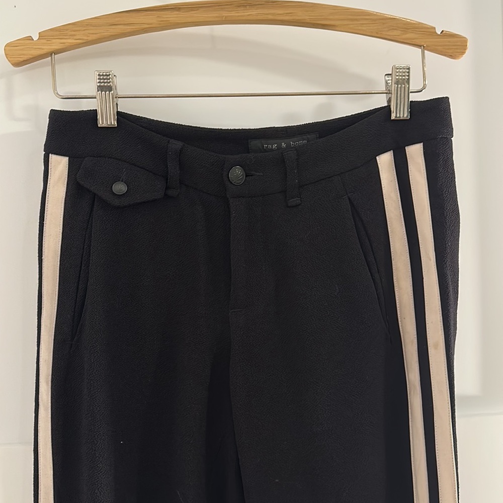 rag & bone trouser with white stripe